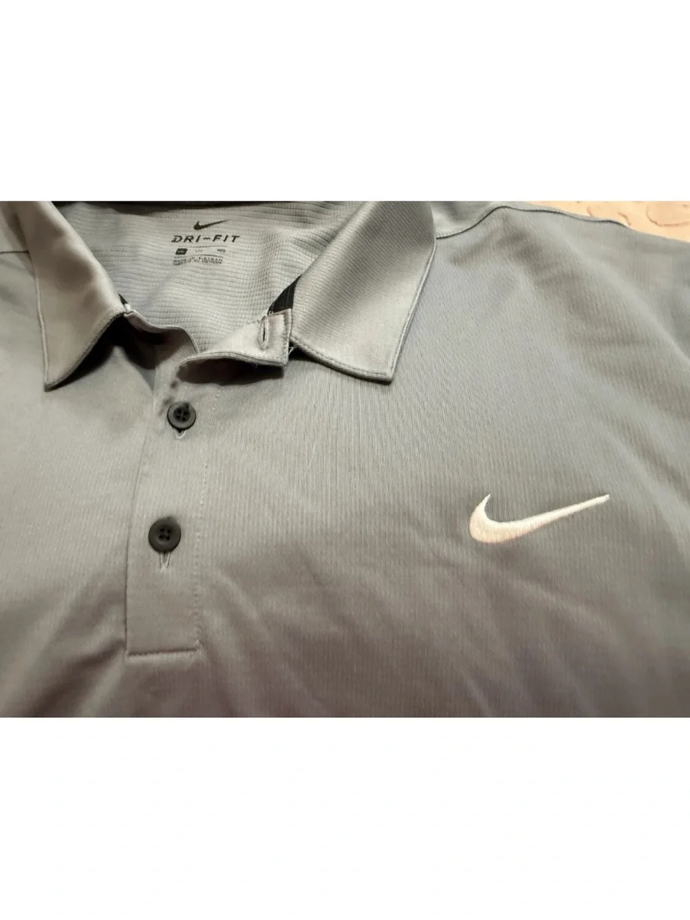 Nike Dri Fit Mens Grey Short Sleeve Polo! 4XL